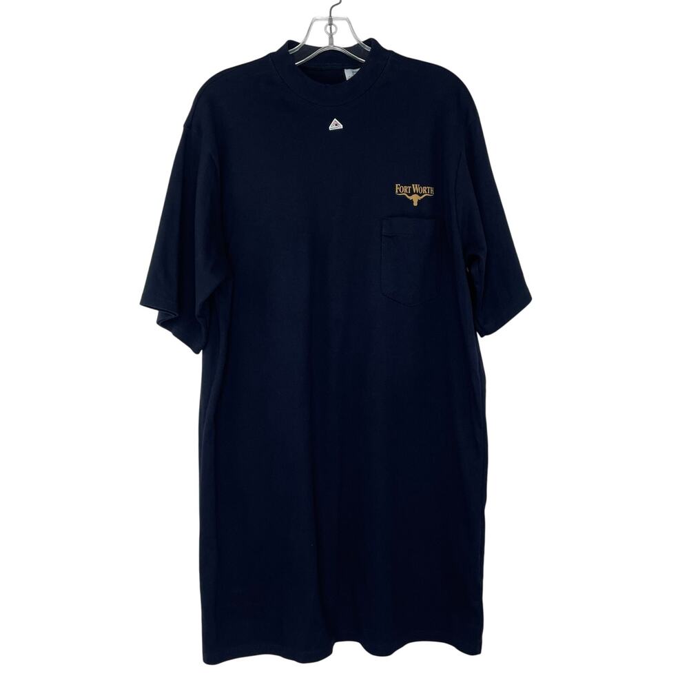 Bulwark Protective Apparel FR Blue Work "Forthworth" T-shirt Size XL-SSL